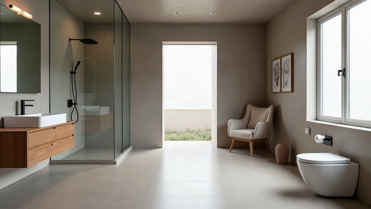 Béton ciré en salle de bain à Toulouse, l'étanchéité avant l'esthétique